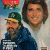 Victor French and the A's cap in the pantheon of popular culture.
